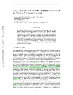 An Algorithm for Out-Of-Distribution Attack to Neural Network Encoder