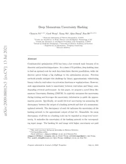 Deep Momentum Uncertainty Hashing