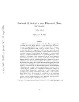 Stochastic Optimization using Polynomial Chaos Expansions