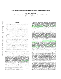 Layer-stacked Attention for Heterogeneous Network Embedding