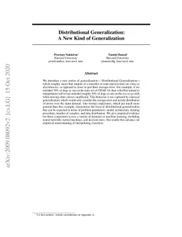 Distributional Generalization: A New Kind of Generalization