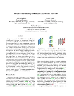 Holistic Filter Pruning for Efficient Deep Neural Networks