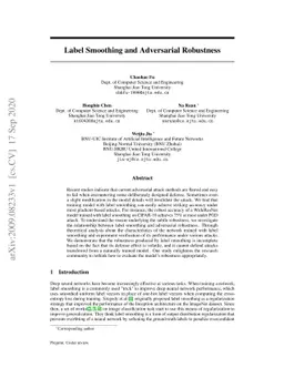 Label Smoothing and Adversarial Robustness
