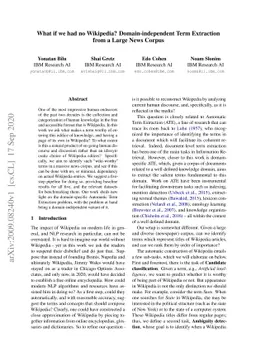 What if we had no Wikipedia? Domain-independent Term Extraction from a
  Large News Corpus