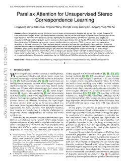 Parallax Attention for Unsupervised Stereo Correspondence Learning