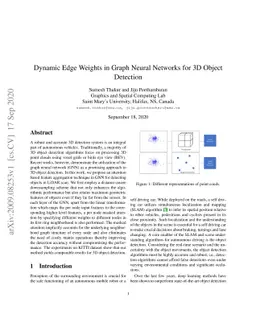 Dynamic Edge Weights in Graph Neural Networks for 3D Object Detection