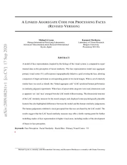 A Linked Aggregate Code for Processing Faces (Revised Version)