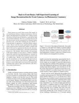Back to Event Basics: Self-Supervised Learning of Image Reconstruction
  for Event Cameras via Photometric Constancy