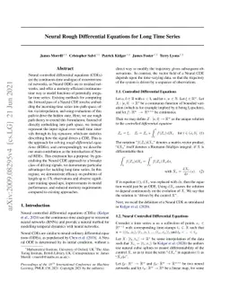 Neural Rough Differential Equations for Long Time Series