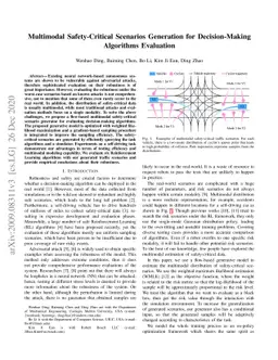 Multimodal Safety-Critical Scenarios Generation for Decision-Making
  Algorithms Evaluation