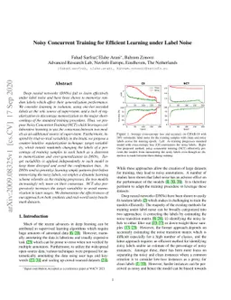 Noisy Concurrent Training for Efficient Learning under Label Noise