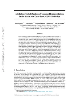 Modeling Task Effects on Meaning Representation in the Brain via
  Zero-Shot MEG Prediction