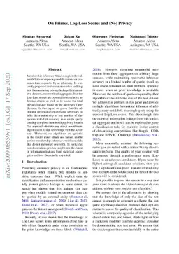 On Primes, Log-Loss Scores and (No) Privacy