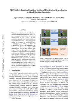 MUTANT: A Training Paradigm for Out-of-Distribution Generalization in
  Visual Question Answering