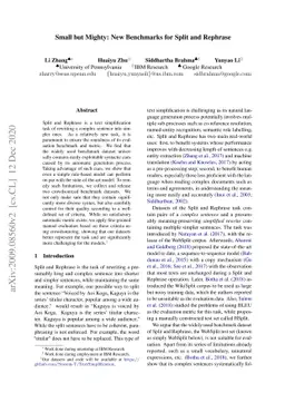 Small but Mighty: New Benchmarks for Split and Rephrase