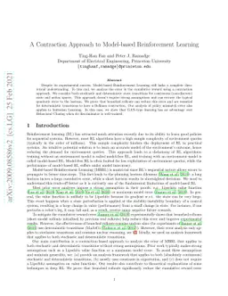 A Contraction Approach to Model-based Reinforcement Learning