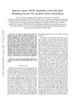 Sparsity-Aware SSAF Algorithm with Individual Weighting Factors for
  Acoustic Echo Cancellation
