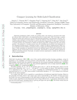 Compact Learning for Multi-Label Classification
