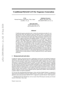 Conditional Hybrid GAN for Sequence Generation