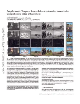 DeepRemaster: Temporal Source-Reference Attention Networks for
  Comprehensive Video Enhancement