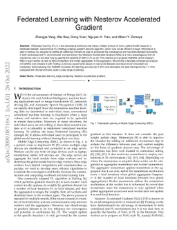 Federated Learning with Nesterov Accelerated Gradient
