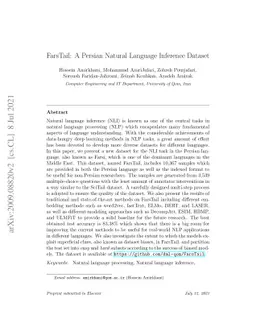 FarsTail: A Persian Natural Language Inference Dataset