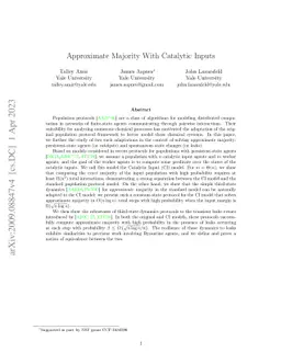 Approximate Majority With Catalytic Inputs