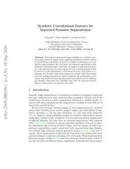 Synthetic Convolutional Features for Improved Semantic Segmentation