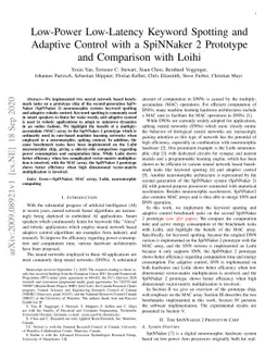 Low-Power Low-Latency Keyword Spotting and Adaptive Control with a
  SpiNNaker 2 Prototype and Comparison with Loihi