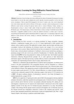 Unitary Learning for Deep Diffractive Neural Network