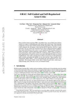 GRAC: Self-Guided and Self-Regularized Actor-Critic
