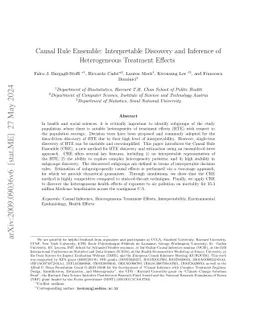 Causal Rule Ensemble: Interpretable Discovery and Inference of
  Heterogeneous Treatment Effects