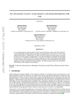 An AI based talent acquisition and benchmarking for job