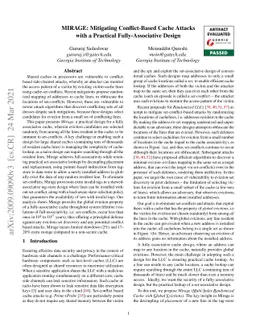 MIRAGE: Mitigating Conflict-Based Cache Attacks with a Practical
  Fully-Associative Design