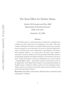 The Stein Effect for Frechet Means