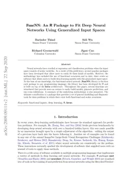 FuncNN: An R Package to Fit Deep Neural Networks Using Generalized Input
  Spaces