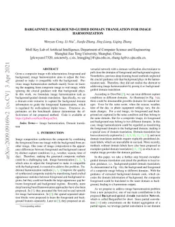 BargainNet: Background-Guided Domain Translation for Image Harmonization