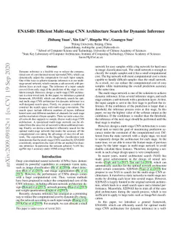 ENAS4D: Efficient Multi-stage CNN Architecture Search for Dynamic
  Inference