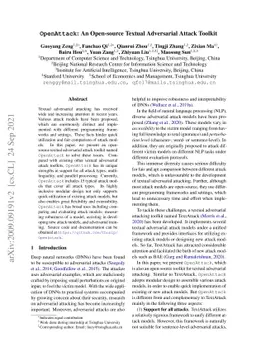 OpenAttack: An Open-source Textual Adversarial Attack Toolkit