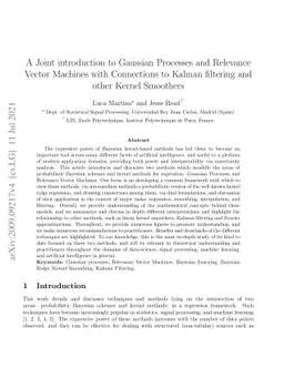 A Joint introduction to Gaussian Processes and Relevance Vector Machines
  with Connections to Kalman filtering and other Kernel Smoothers