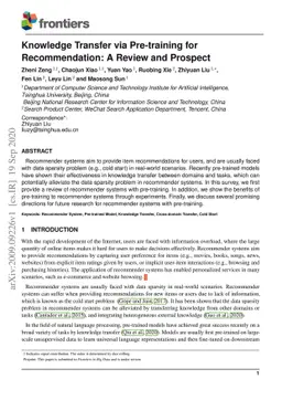 Knowledge Transfer via Pre-training for Recommendation: A Review and
  Prospect