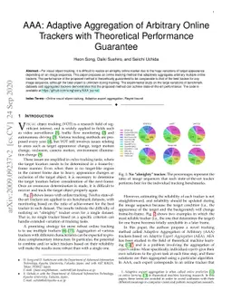 AAA: Adaptive Aggregation of Arbitrary Online Trackers with Theoretical
  Performance Guarantee