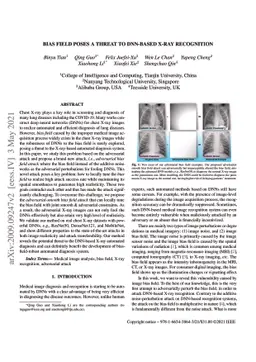 Bias Field Poses a Threat to DNN-based X-Ray Recognition