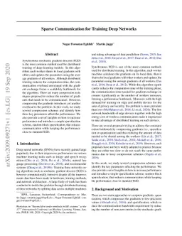 Sparse Communication for Training Deep Networks