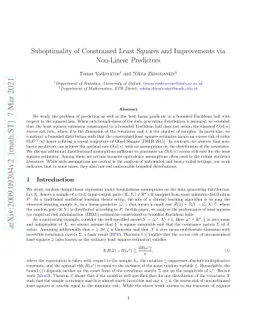 Suboptimality of Constrained Least Squares and Improvements via
  Non-Linear Predictors