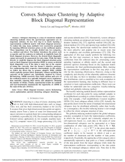 Convex Subspace Clustering by Adaptive Block Diagonal Representation