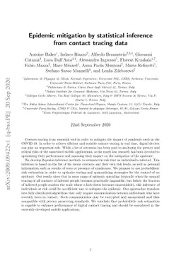 Epidemic mitigation by statistical inference from contact tracing data