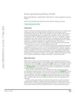 Latent Representation Prediction Networks