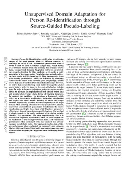 Unsupervised Domain Adaptation for Person Re-Identification through
  Source-Guided Pseudo-Labeling