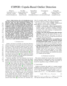 COPOD: Copula-Based Outlier Detection